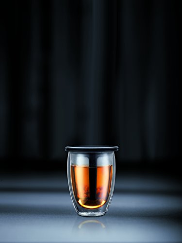 Bodum TEA FOR ONE Teeglas mit Kunststofffilter (Doppelwandig, Isoliert, 0,35 liters) schwarz - 4