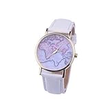 Fenkoo unisex Weltkarte style watch / Jahrgang Weltkarte / Antiken-Weltkarte / Damenuhr / women Premium-Kunstleder-Armbanduhr
