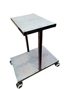 RDHB Double UPS Battery Inverter Trolly Stand for Home Flat & Tubular Battery in Designer Fiber Sheet (5KG Metal 1inchi Pipe) Twin Caster Wheel