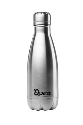 Qwetch - Bouteille Isotherme en Inox Brossé - 300 ml