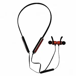 Swiss Military Samba 11 Wireless Bluetooth In Ear Neckband Headphone with Mic (Black And Red)