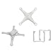 Produktbild iMusk Original Body Shell Gehäuse Obere Oberseite Mittlere Untere Abdeckung Fahrwerk Reparatur Ersatzteile Für DJI Phantom 3 Pro / ADV (Muscheln + Landegeschirre)
