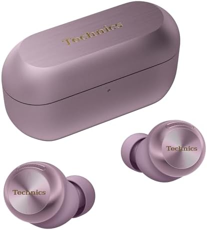 Technics EAH-AZ100 Auricolari True Wireless 10mm con Driver a Fluido Magnetico, Cancellazione Rumore Adattiva, Voice Focus AI, Multipoint 3 Dispositivi, Dolby Atmos, Qi, IPX4, lilla