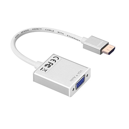 SIENOC 1080P HDMI auf VGA male zu female Video Audio Adapter-Kabel Converter mit Micro-USB und 3,5 mm Audio-Anschluss&Kabel für PC Laptop HD DVD - 4