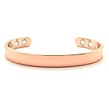 Magnetic Copper Bracelet For Arthritis; (6 Magnets Embedded); 99.9% Pure Copper; Stunning Simple Design; Commonly Worn For Pain Relief And Magnetic Healing; Accessory, Large Size; Scb016l