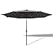 Produktbild HENGMEI 300cm ALU Sonnenschirm Gartenschirm Terrassenschirm Marktschirm Ampelschirm Strandschirm Kurbelschirm mit UV Schutz 40+, Solar LED (300cm, Dunkelgrau)