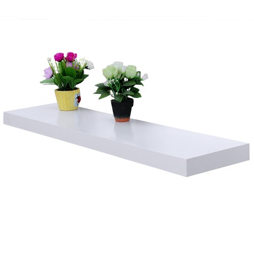 Songmics Wandboard Wandregal 80 x 20 x 3,8 cm Belastbarkeit 15 kg MDF Holz weiß LWS502 - 7