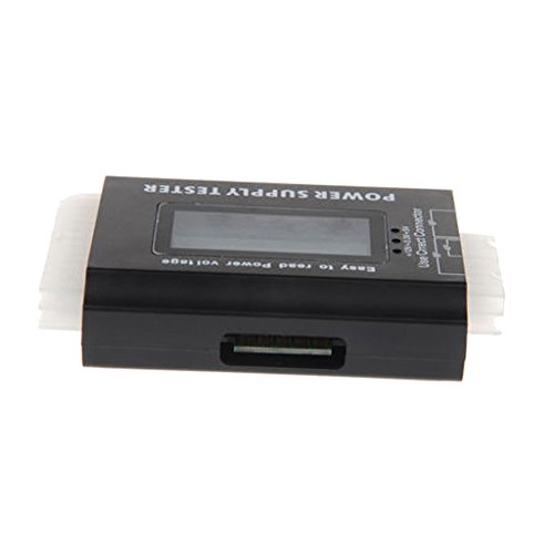 MagiDeal LCD Netzteil Tester Netzteiltester Diagnose Power Supply Tester 20/24 Pin 4 SATA HDD-Tester für PC Computer - 8