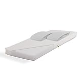 Baby Schaumkernmatratze 40 x 90 weiß + 2 Frottee Spannbetttücher 40 x 90 weiß