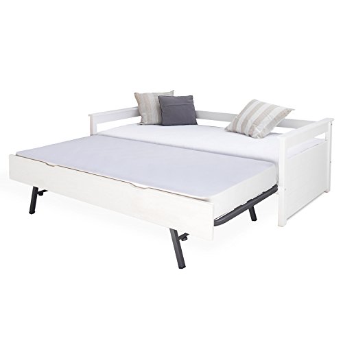 Générique Lit gigogne 90x190 - Bois Massif Blanc