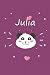 Julia: Ein individuelles Panda Notizbuch mit dem Namen Julia und ganzen 100 linierten Seiten im tollen 6x9 Zoll Format (ca. DIN A5). Optimal als ... zu Weihnachten, Ostern oder zum Geburtstag. - MatDesignz