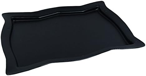 Cornet Black Microwave Safe Acrylic Serveware Snack Serving Tray
