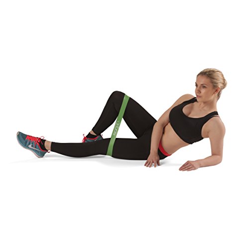 Fitnessbänder – Set mit 6 Fitnessbändern inkl. großem Übungsband – Das beste elastische Stretch-Band für Ihr Fitnesstraining Pull-Ups Pilates + Yoga – Widerstandsbänder/Fitnessbänder erhalten Sie Fit – Widerstandsrohr und Gummiband fürs Training- Elastische Bänder/Thera-Bänder für Körper Beine Arme Schultern Männer + Frauen - 4