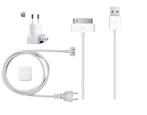 Original Apple iPad - iPhone - iPod - USB Power Adapter - Netzteil - Ladegerät - 10W mit Apple Stromkabel und Apple Dock Connector auf USB Kabel in der original Apple Verkaufsverpackung - keine Import Ware - 100% Original von Apple