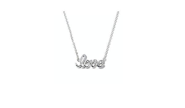 Buy Jewelsmart 92 5 Silver Diamond Love Name Chain Pendant Necklace For Women And Girls Plain Design With 18 Chain At Amazon In