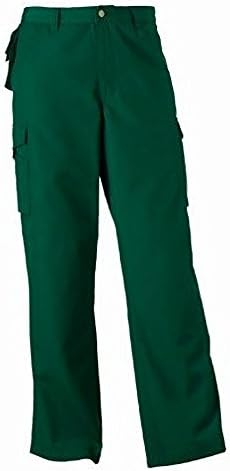 Russell Work Wear Heavy Duty Trousers (Long) / Pants (34W x Long) (Bottle Green)