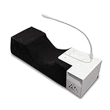 Baiwka Oreiller Salon Beauté,(3 Pièces) Oreiller Greffe Cils De Velours étagères En Acrylique Pour Oreiller De Beauté Lumière Coussin Maquillage Rechargeable USB,Ergonomie Courbe Oreiller De Beauté