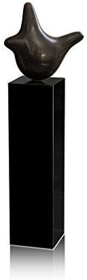 Slim Abstract Marble Stone Sculpture with Black Marble Gallery column. Height 110 cm, Weight 45 kg. SCULPTURE ILLUSTRATION Marble Black