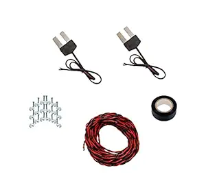 CLEVER POCKET (Installation kit Only) with 2 Water Level Sensors, 15 Meter Long Copper Wire, Wire Clips & Electrical Tape for Water Tank Overflow Alarm Bell (Only Kit)