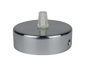 Deckenbaldachin aus Edelstahl gebürstet, 80x25 mm incl. Zugentlastung