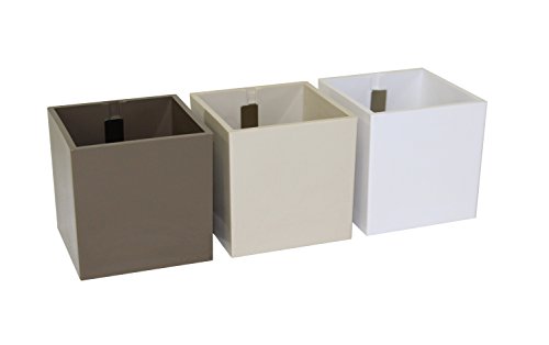 KalaMitica Set 3 Würfel, Magnetische Blumentöpfe, Ø 6 cm, Braun Farbtone