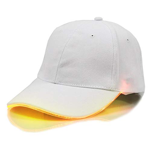Preisvergleich Produktbild Biback Baseballmütze mit LED-Licht, bunt Weiß / Gelb