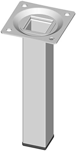 Element System 18133-00289 150 mm Length 25 x 25 mm mm Diameter Square Steel Pipe Furniture Legs includes Screw-Mounting Plate - White (4-Piece)