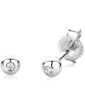 Miore Damen Ohrstecker 18Ct/750 Weissgold mit 2 Brillanten zus.ca.0,01Ct