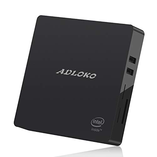 ADLOKO Z83pro Mini PC Intel Atom x5-Z8350 Processore DDR3 da 4 GB / 64 GB 3D EMMC/Dual Band WiFi/Intel HD Graphics / 4K /HDMI + VGA, Mini PC (4G/64G)