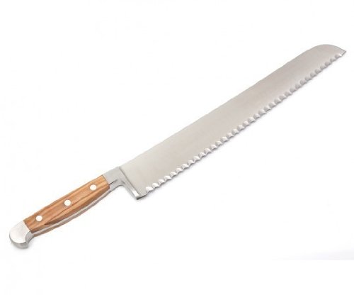 Güde Brotmesser „Franz Güde“, geschmiedet, Doppelkropf, Griff: ital. Olivenholz - 3