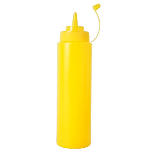 Kunststoff-Spritz Flasche Ketchup Senf Sauce Essig Spender – Gelb, 240ml - 3