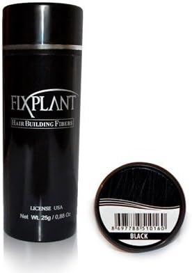 Fixplant Keratin Hair Building Fibers - Color Black, 25 Grams (Net Wt .88oz)