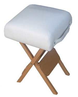 Salon Wooden Therapists Stool White