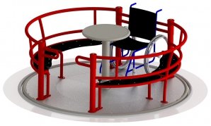 Preisvergleich Produktbild Klingl Rollstuhlkarussell, Inklusionskarussell - Öffentlich DIN 1176