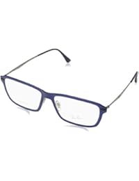 Ray-Ban 0Rx7038 Monturas de gafas, Rectangulares, 55, Matte Dark Blue