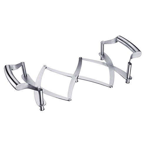 Westmark Ausziehbarer Topf-Untersetzer, 18 - 42 cm, Rostfreier Edelstahl, Flexi, Silber, 16412260