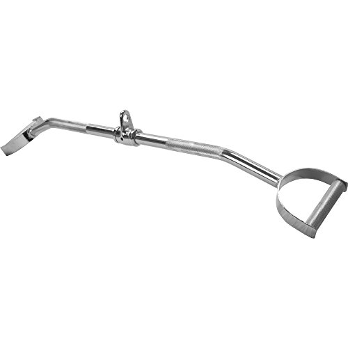 Gorilla Sports Latzuggriff gebogen Hufgriff mit Drehgelenk Chrom breiter Rudergriff für Fitness Kraftsport Rückentraining Bodybuilding - 3