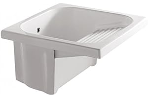 GALASSIA ITALY Galassia - Lavabo osiride 60 x 60 x (h) 40 cm avec essoreuse blanche