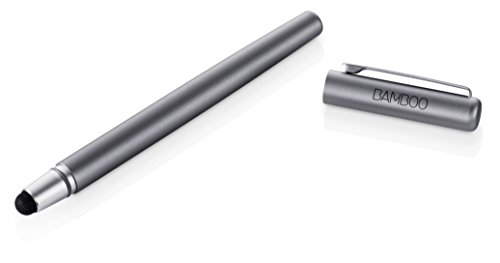 Wacom CS-160 Bamboo Stylus Solo 3. Generation, Touchscreen-Eingabestift für iPad, iPhone, Android Tablets, Smartphones, mit austauschbarer Pen Carbonspitze, grau