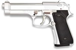 MARTINEZ ALBAINOX AB Pistola Airsoft Aire Suave Pesada Blanca HFC Potencia 0,50 Julios Airsoft Replica Paintball Caza Supervivencia tactico Senderismo Camping Outdoor Albainox 35163 + Portabotellas de regalo