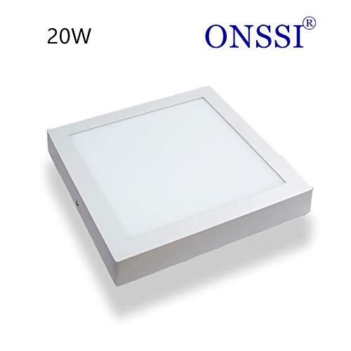 Plafonnier LED Carré 20w 4000k-4500k Blanche Neutre Surface éclairage de plafond ONSSI LED