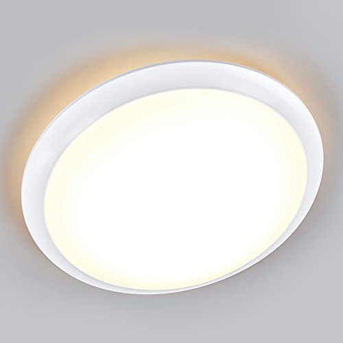 Preisvergleich Produktbild LED-Deckenleuchte Arika Rund Acryl Lampenwelt Deckenlampe mit LED Küche Flur