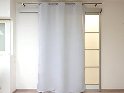 Soleil d'Ocre Rideau à oeillets OCCULTANT 140x240 cm Blanc (pâle gris)