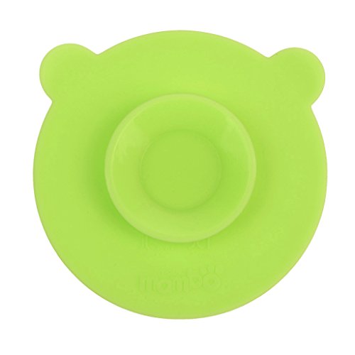 Preisvergleich Produktbild Sharplace Schale umkippsicher, Rutschfest, bruchsicher, Geschirr für Babys und Kinder aus Silikon, spülmaschinengeeignet, Babyteller mit Saugnapf, Platzset Bär mit Ansaugfunktion, BPA-Frei - Grün