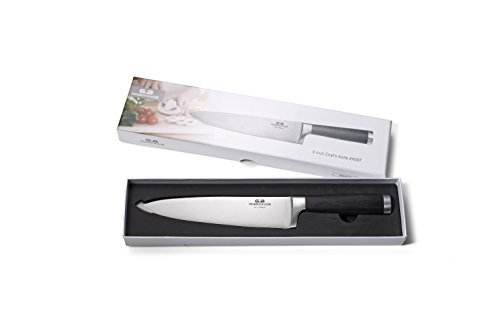 GA Homefavor Kochmesser mit Pakka Holzgriff, Professional Küchenmesser 20 cm mit Scharfer Klinge und Ergonomischem Griff in Geschenkverpackung Mehrzwecknutzung Für Haus & Restaurant Küche - 2