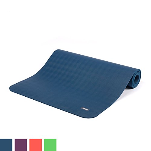 Ultra Grip Kautschuk-Yogamatte ECOPRO DIAMOND, Premium-Matte, extrem rutschfest & extra stark, 100% Naturkautschuk, Ökotex 100, 6mm, auch für Hot Yoga, Gymnastik und Pilates (ozean-blau)