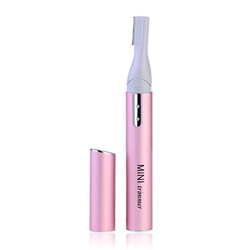 NUOLUX Augenbrauentrimmer, elektrische Gesichtsbehaarung Augenbrauen Trimmer Rasierklinge (rosa) - 7