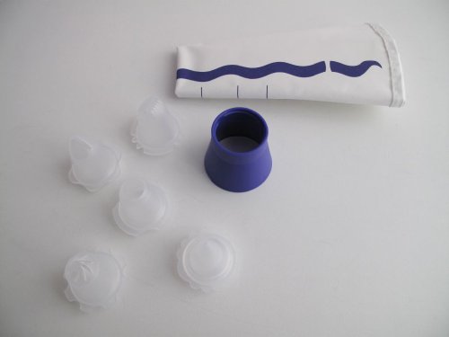 TUPPERWARE Backen Tortenzauber 400 ml blau/lila 5 Tüllen D70 Dressierset 7227 - 2