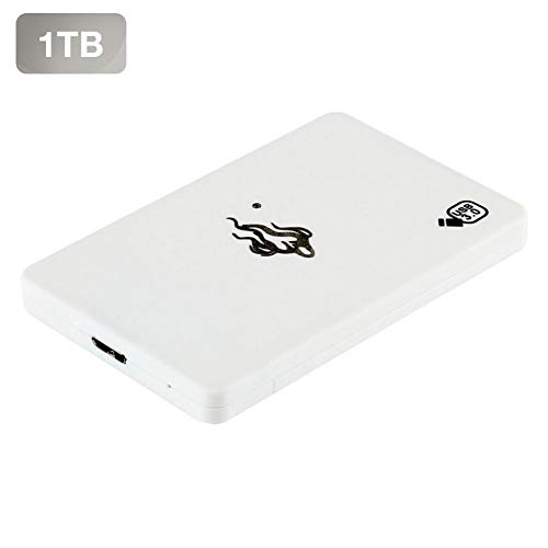 azurely Disco duro externo de 2.5 pulgadas, disco duro externo 500G / 1 / 2T, caja de plástico ABS Aceite de goma Disco duro portátil USB3.0, disco duro móvil SATA3.0 para Windows Mac Linux functional