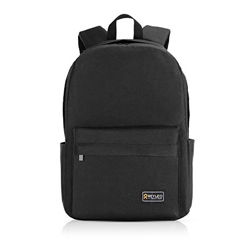 REYLEO Sac à Dos Scolaire, Sac à Dos Multi-Fonction - Voyages, Scolaire, Loisirs - Unisexe Ordinateur Portable 15,6 Pouces Léger Imperméable,21L - Noir